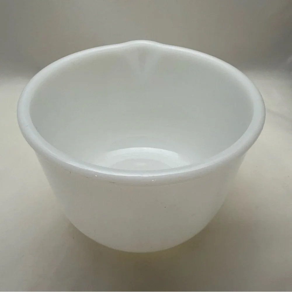 VTG Glasbake 20CJ Milk Glass Bowl For Sunbeam Stand Mixer White